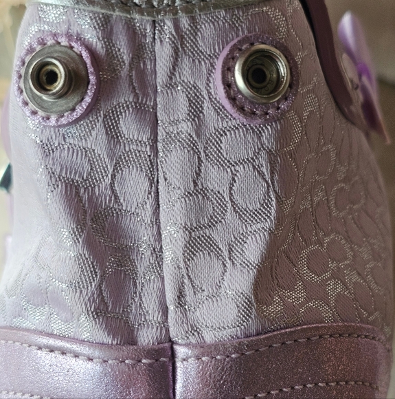 Sold- Vintage Coach Signature Lurex & Swarovski Crystal Top-Handle Bag / Purse - Picture 12 of 15